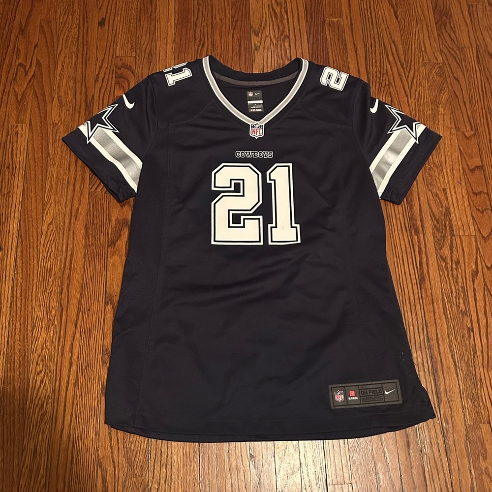 DALLAS COWBOYS ELLIOTT#21 WOMEN NIKE NAVY GAME JERSEY L